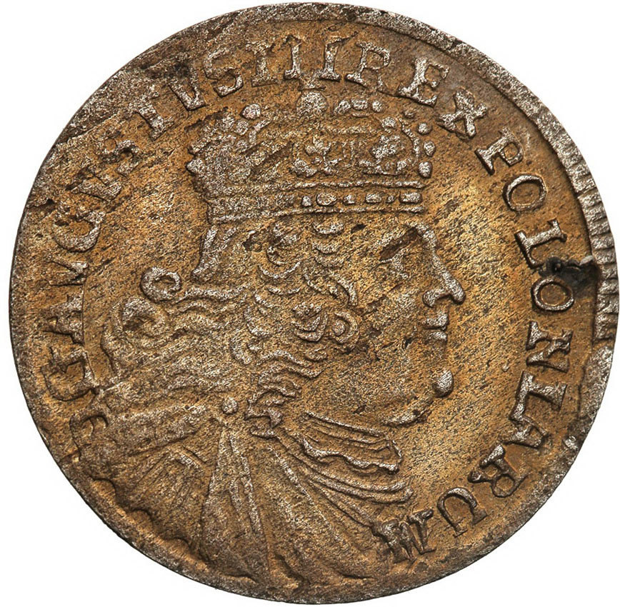 August III Sas. Trojak (3 grosze) 1754, Lipsk - Rzadki noninał